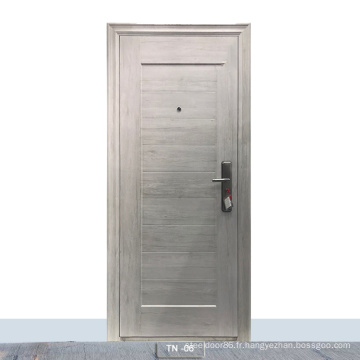 Stripes en aluminium Portes de bureau modernes Porte en acier principal blanc intérieur avec conception de porte de fer ctalogue